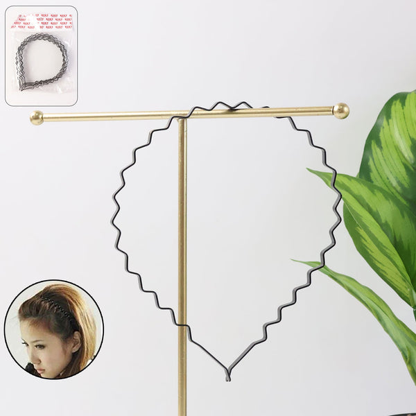 Premium Metal Zigzag Hair Bands for Men & Women (6 Pc)