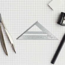 Double-Sided 45° Triangle Ruler – 7-Inch Aluminum Alloy Rafter Square for Home Use