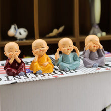 4-Piece Baby Buddha Statue Set