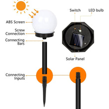 Solar-Powered LED Garden Globe Pathway Light (1 Pc)